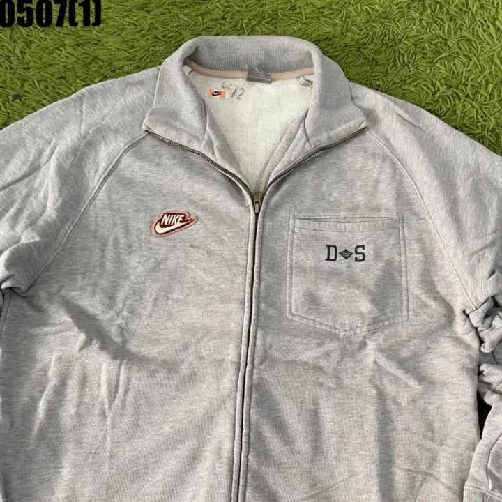 [BUNJANG] Nike Grey Cotton Blend Zip-Up Jacket / 나이키 회색 면 혼방 집업 자켓