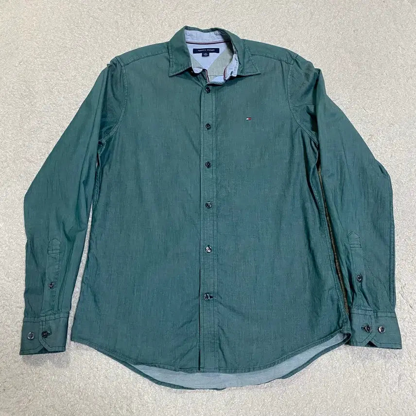 [BUNJANG] Tommy Hilfiger Green Long Sleeve Shirt XS / 타미힐피거 그린 긴팔 셔츠 xs