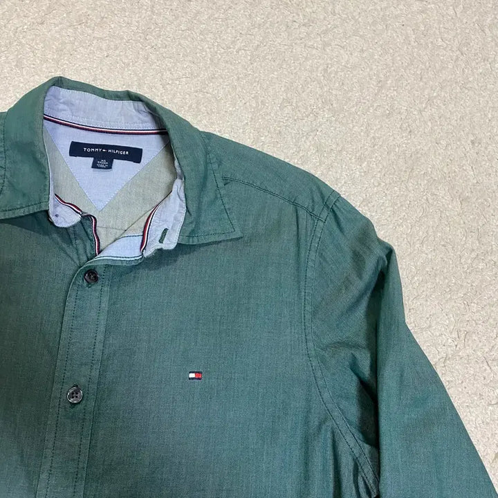 [BUNJANG] Tommy Hilfiger Green Long Sleeve Shirt XS / 타미힐피거 그린 긴팔 셔츠 xs