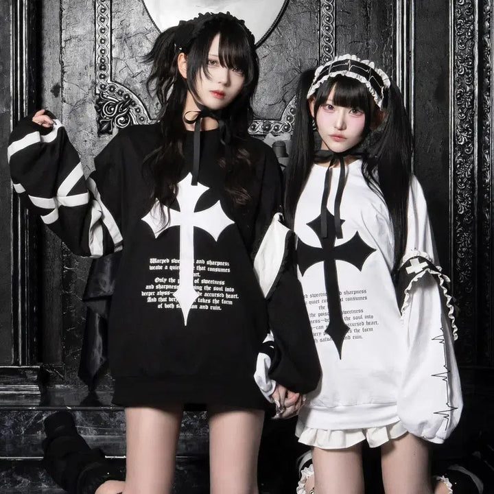 [BUNJANG] Lafary Nurse Cross T-Shirt / Lafary 라파리 mine 간호사 크로스 티셔츠