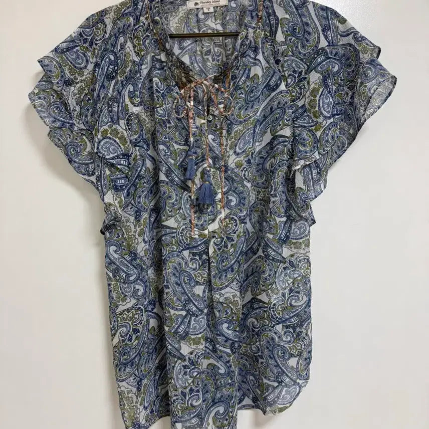 [BUNJANG] Thursday Island Paisley Pattern Blouse S / 써스데이아일랜드의 페이즐리 패턴 블라우스 S