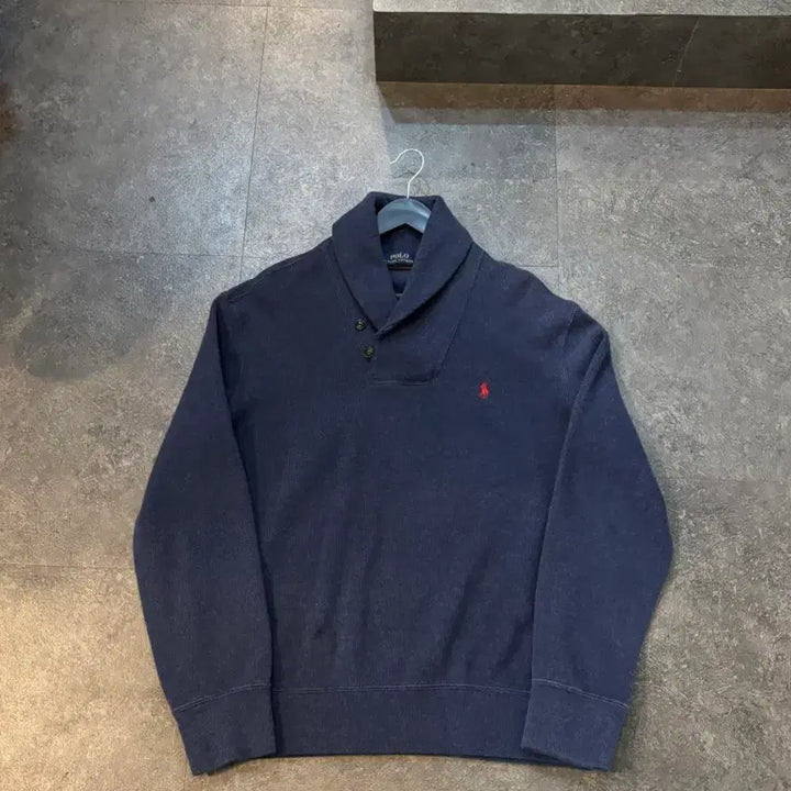 [BUNJANG] Polo Ralph Lauren Navy Shawl Collar Sweater Knit L Size / 폴로 랄프로렌 네이비 숄카라 스웨터 니트 L사이즈