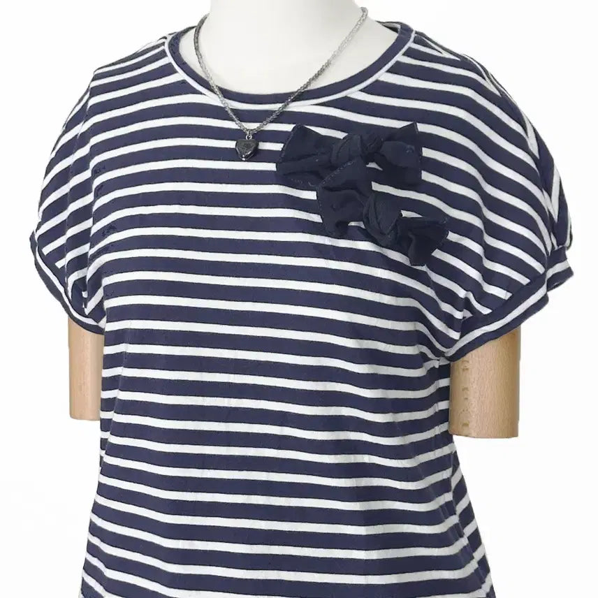 [BUNJANG] Comme des Garçons Comme ism Ribbon Stripe Raglan T-Shirt / 일본빈티지 꼼사이즘리본단가라스트라이프 래글런티 모리걸하구미룩갸루y2k히피