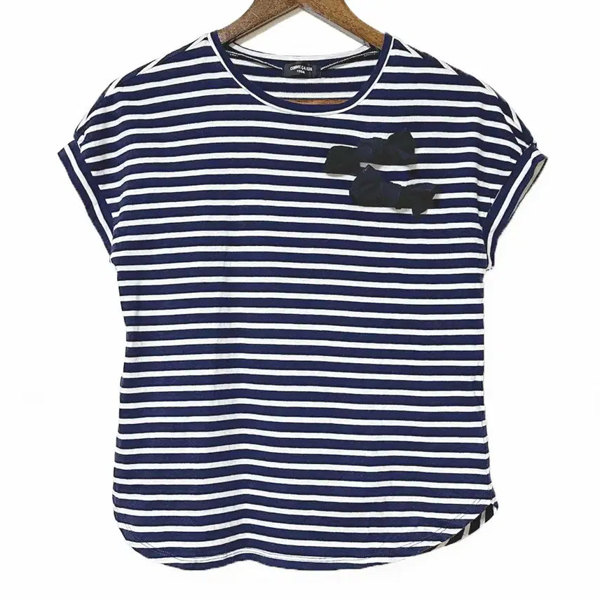 [BUNJANG] Comme des Garçons Comme ism Ribbon Stripe Raglan T-Shirt / 일본빈티지 꼼사이즘리본단가라스트라이프 래글런티 모리걸하구미룩갸루y2k히피