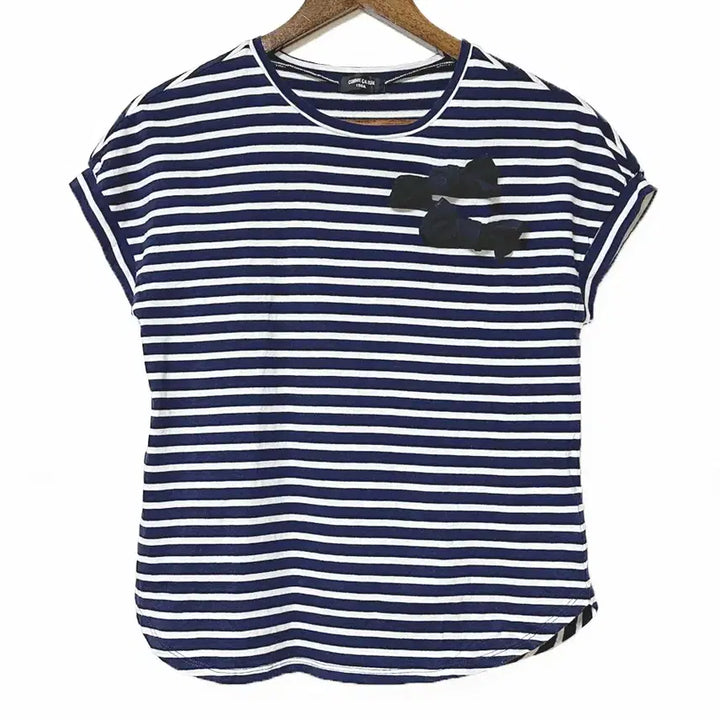 [BUNJANG] Comme des Garçons Comme ism Ribbon Stripe Raglan T-Shirt / 일본빈티지 꼼사이즘리본단가라스트라이프 래글런티 모리걸하구미룩갸루y2k히피