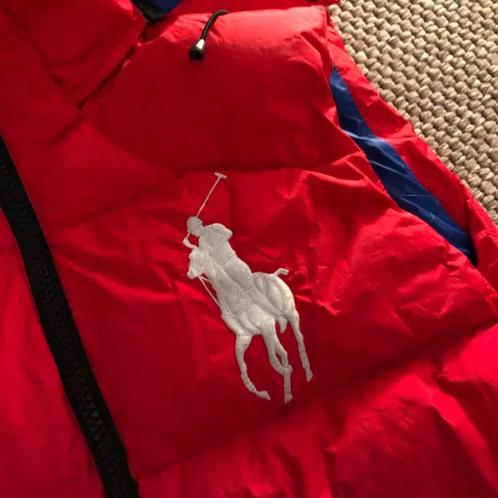 [BUNJANG] Polo Ralph Lauren Red Puffer Vest / 폴로 랄프로렌 레드 푸퍼 베스트