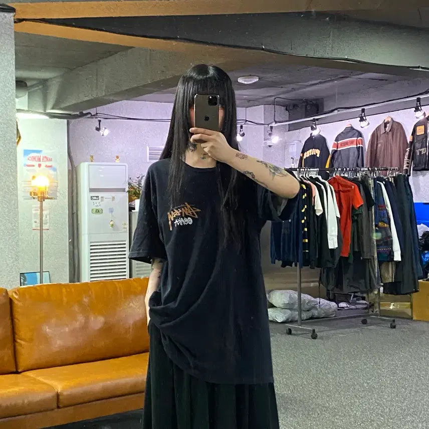 [BUNJANG] Stussy Chapter Black T-Shirt Size L / 스투시 챕터 블랙 반팔 B4696