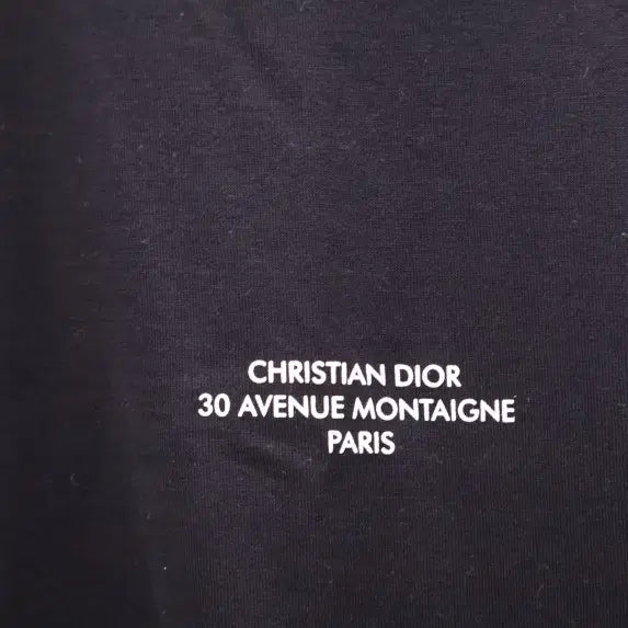 [BUNJANG] Dior Montaigne Logo Short Sleeve T-Shirt Black / 디올 몽테인 로고 반팔티 블랙 593j668d3018 백화점