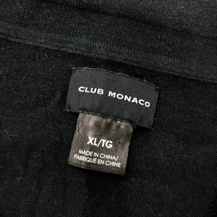 [BUNJANG] Club Monaco Black Collar Short Sleeve T-Shirt XL / XL 클럽모나코 블랙 카라 반팔 티셔츠
