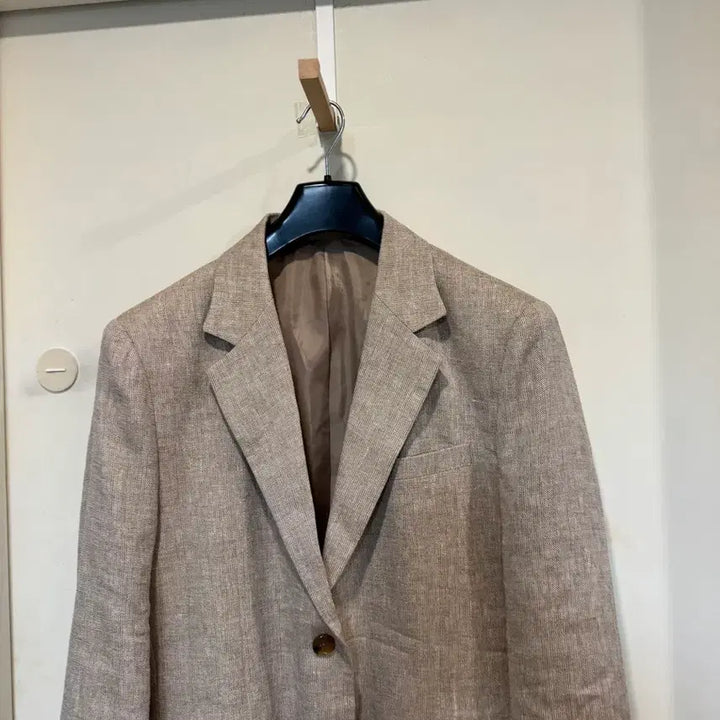 [BUNJANG] LaLa Show Herringbone Linen Oversized Jacket / 라라쇼 헤링본 린넨 자켓