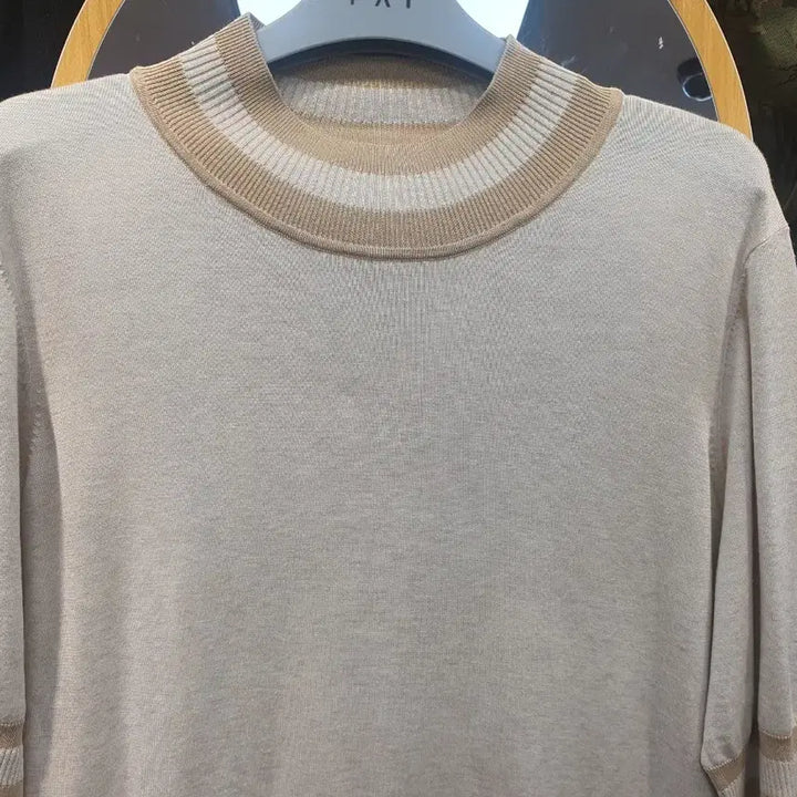 [BUNJANG] COS Silk Blend Color Block Short Sleeve Knit - L / [L] 코스(COS) 실크 혼방 배색 반팔 니트 (상태 최상)