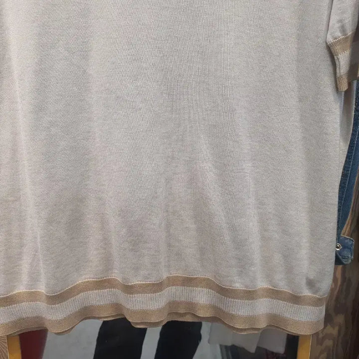 [BUNJANG] COS Silk Blend Color Block Short Sleeve Knit - L / [L] 코스(COS) 실크 혼방 배색 반팔 니트 (상태 최상)