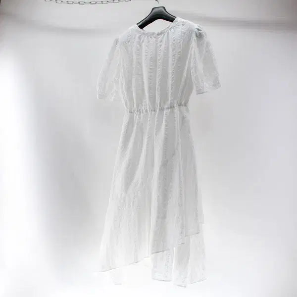 [BUNJANG] SJSJ Long Sleeve Asymmetrical Midi Dress / SJSJ 한섬 B5938 여성55 언발란스 반팔 롱원피스 구스몰