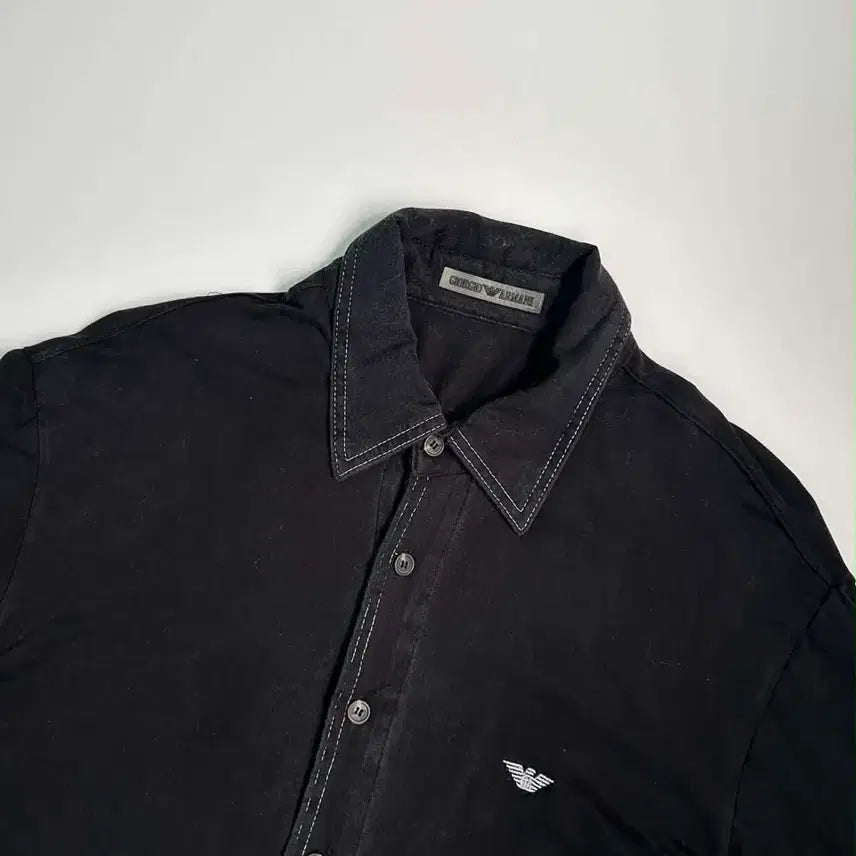 [BUNJANG] Giorgio Armani Eagle Logo Short Sleeve Shirt XL / [XL] 조르지오 아르마니 로고 반팔 슬리브 셔츠