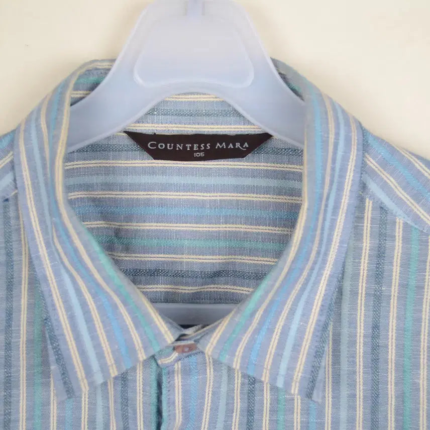 [BUNJANG] Countess Mara Striped Short-Sleeve Shirt (Men&