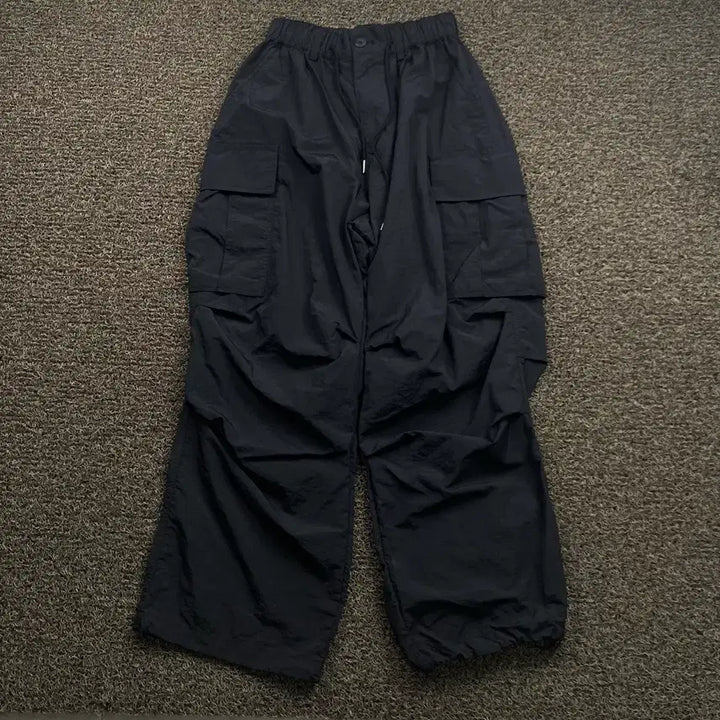 [BUNJANG] Not FoundARD Black Parachute Nylon Cargo Pants / 낫포너드 블랙 파라슈트 나일론 카고팬츠