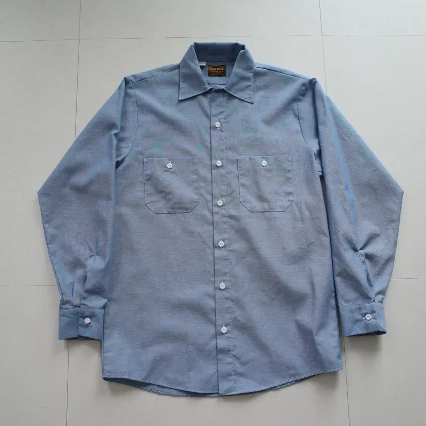 [BUNJANG] 70s Dee Cee by Wrangler Chambray Work Shirt / 70s 랭글러 DEE CEE 샴브레이 워크셔츠
