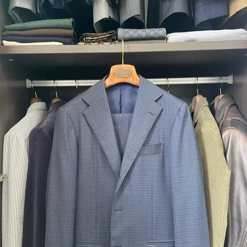 [BUNJANG] RING JACKET Meister 206 Suit Navy Check Window Pattern / 링자켓(RING JACKET) 마이스터 206 수트