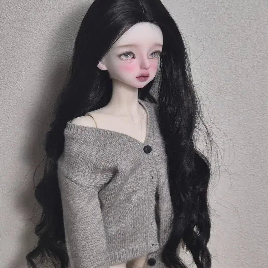 [BUNJANG] MSD 7-8 inch Long Wavy Wig for Ball-Jointed Dolls / 구관 msd 7-8인치 가발 구체관절인형 인형