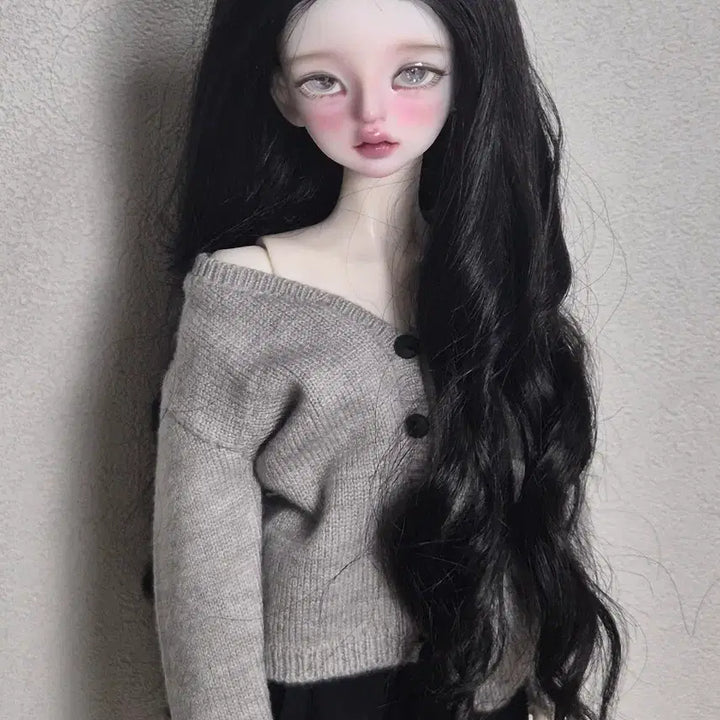 [BUNJANG] MSD 7-8 inch Long Wavy Wig for Ball-Jointed Dolls / 구관 msd 7-8인치 가발 구체관절인형 인형