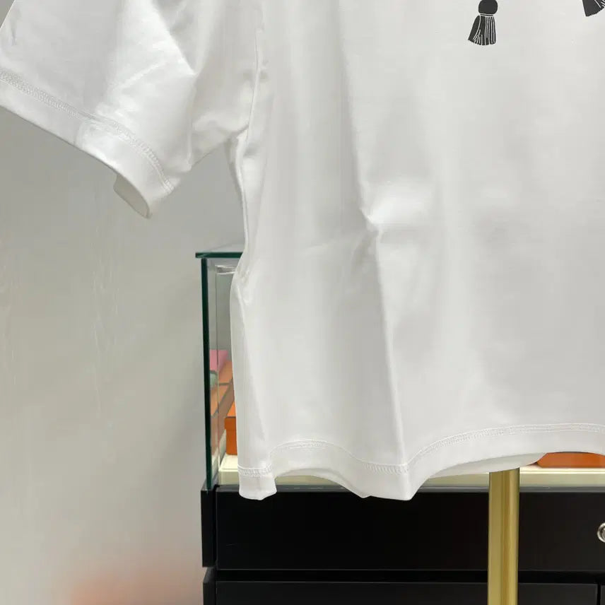 [BUNJANG] Hermès Printed Boxy Short Sleeve T-Shirt White 36 / 새상품] 에르메스 프린티드 박시 반팔티셔츠 36 화이트 H6E4638