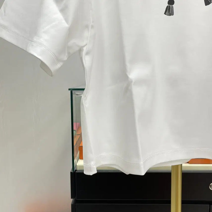 [BUNJANG] Hermès Printed Boxy Short Sleeve T-Shirt White 36 / 새상품] 에르메스 프린티드 박시 반팔티셔츠 36 화이트 H6E4638