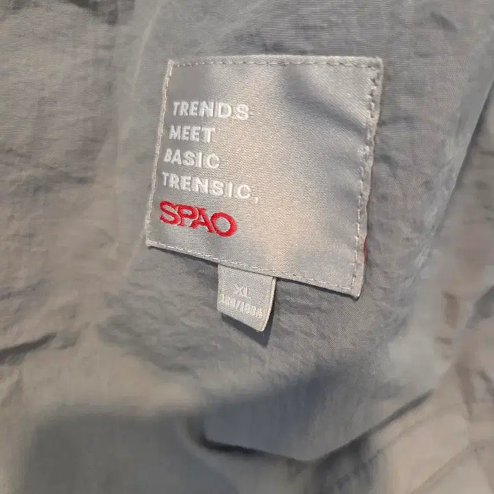 [BUNJANG] SPAO Hooded Windbreaker Jumper Gray / 스파오 후드 바람막이 점퍼 그레이
