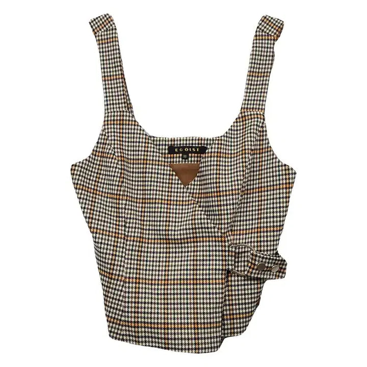 [SOLD OUT] 에고이스트 체크 다채색 미니 가디건 55(M)
