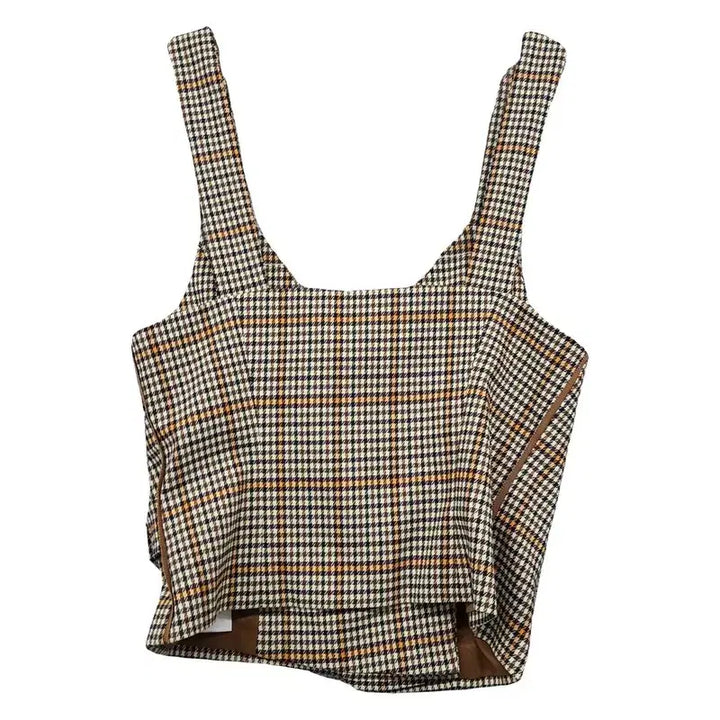 [SOLD OUT] 에고이스트 체크 다채색 미니 가디건 55(M)
