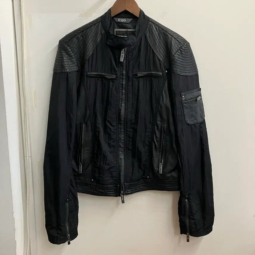 [BUNJANG] Giorgio Armani Nylon Biker Jacket / N249 아르마니 나일론 바이커 자켓 알마니