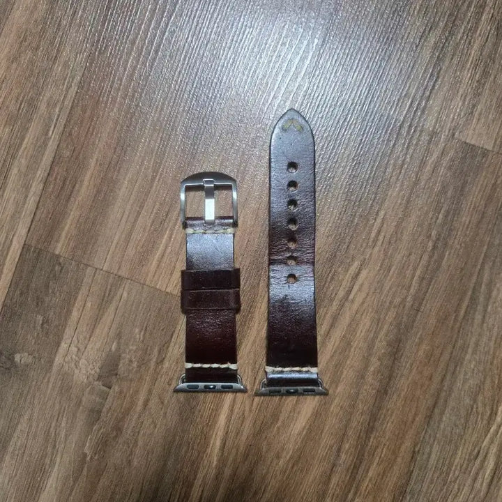 [BUNJANG] Apple Watch 38/40mm Handmade Leather Strap - Dark Brown / 애플워치 38/40mm  가죽 핸드메이드 스트랩 - 다크 브라운