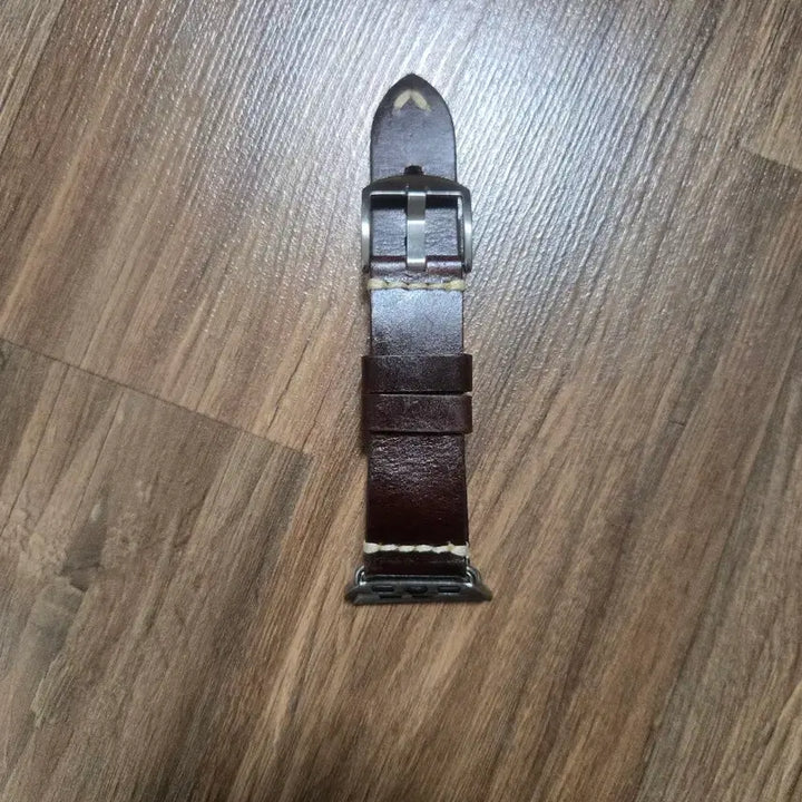 [BUNJANG] Apple Watch 38/40mm Handmade Leather Strap - Dark Brown / 애플워치 38/40mm  가죽 핸드메이드 스트랩 - 다크 브라운