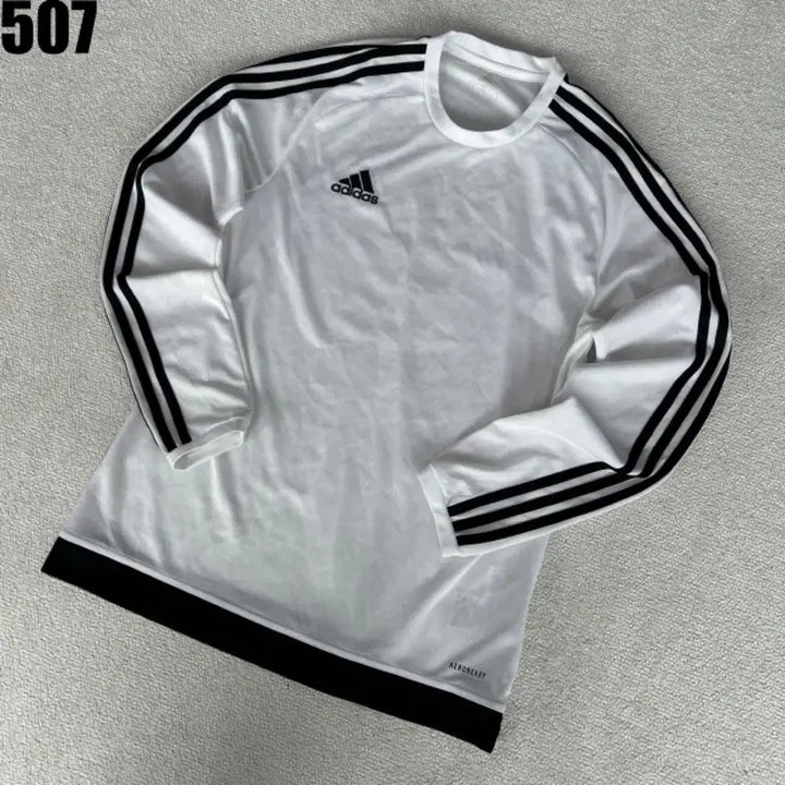 [BUNJANG] Adidas Three-Stripes Long Sleeve T-Shirt White XL / 아디다스 삼선 긴팔 티셔츠 화이트 XL