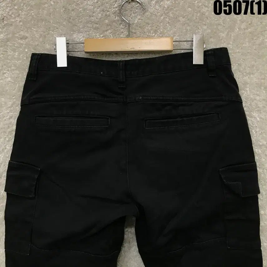 [BUNJANG] Jaci&amp;Jill Black Cargo Cotton Pants (Size 32) / 잭앤질 블랙 카고 바지 32