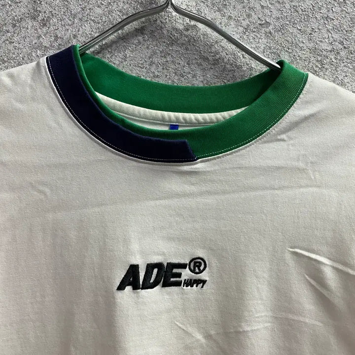 [BUNJANG] Ader Error Color-Block Neckline Center Logo Sleeve T-shirt / 아더에러 배색 넥라인 센터로고 슬리브티셔츠 B4697