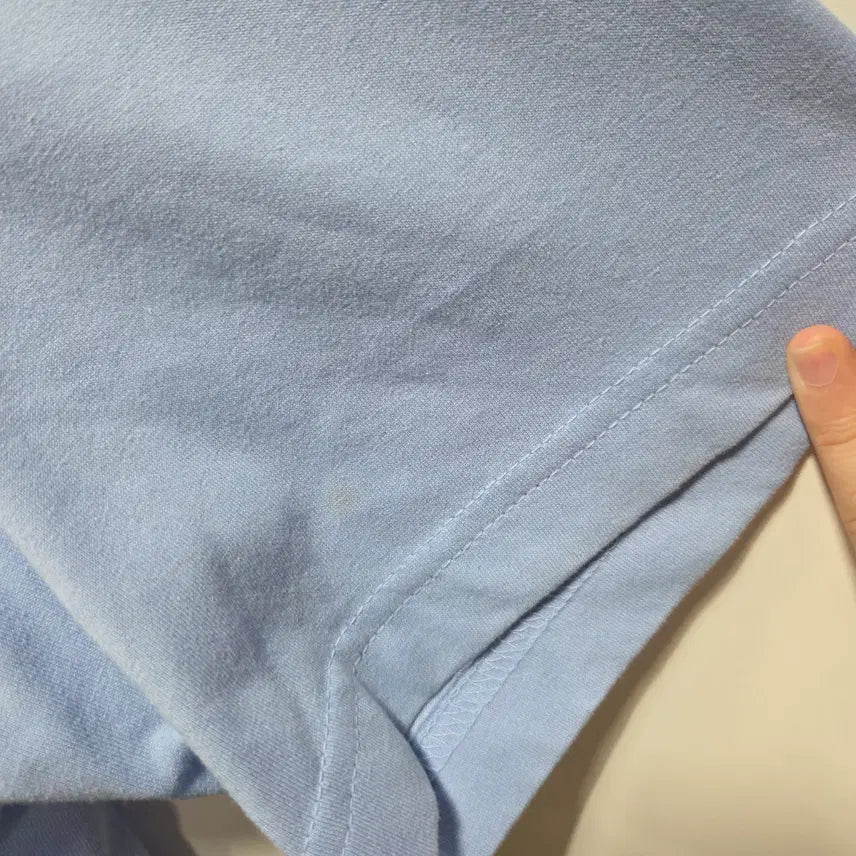 [BUNJANG] National Geographic Light Blue Logo Short Sleeve T-Shirt L / 내셔널지오그래픽 라이트블루 로고 반팔 티셔츠 L 26050716