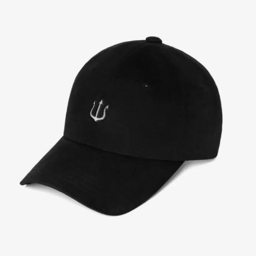 [BUNJANG] Velluto Black Trident Embroidery Ball Cap / 베루툼 블랙 삼지창 자수 볼캡 모자