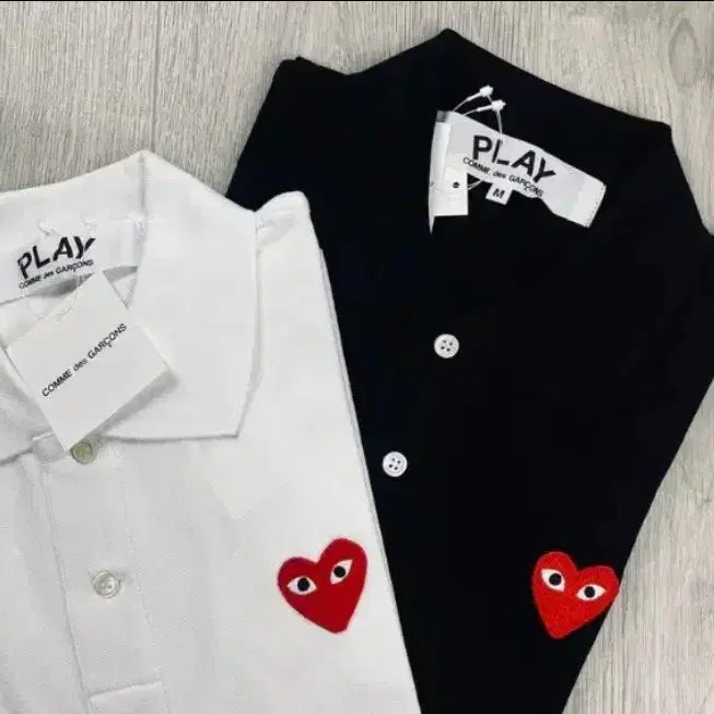 [BUNJANG] Comme des Garçons Play Polo Shirt Black/White / 꼼데가르송 PKT 블랙/화이트