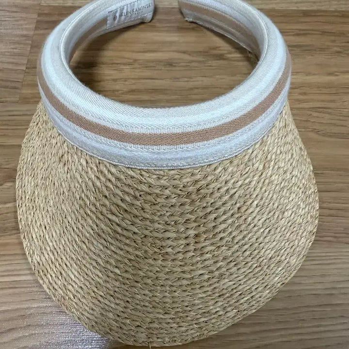 [BUNJANG] Helen Kaminski Raffia Sun Cap Visor / 헬렌카민스키 라피아 썬캡 바이저