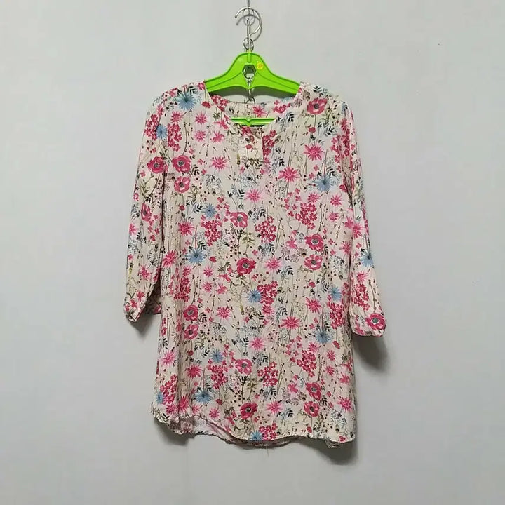 [BUNJANG] Flower Print Rayon Blouse / ㅎ266 인견상의