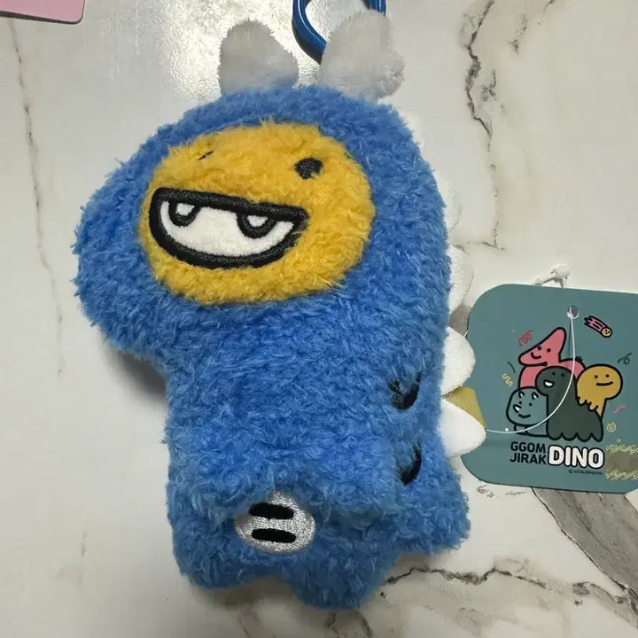 [BUNJANG] Komjirak Dino Plush Keychain Blue / 꼼지락 다이노 봉제인형 키링 블루