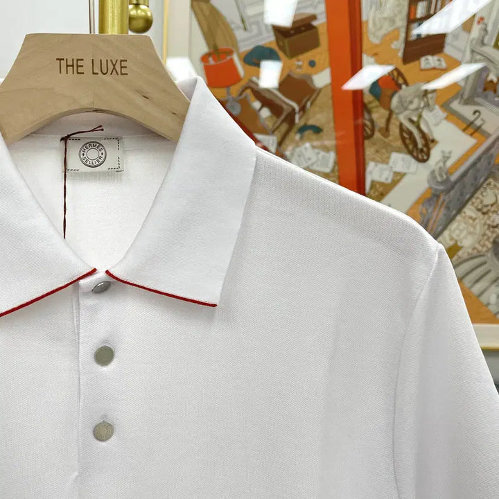 [BUNJANG] Hermes Double Technical Polo T-Shirt White / 새상품] 에르메스 더블 테크니컬 폴로 티셔츠 화이트 H800271