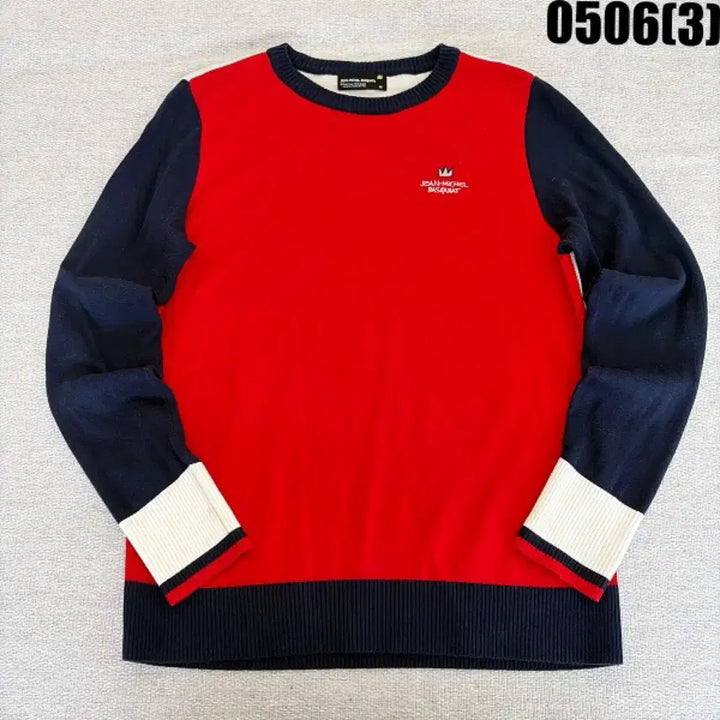 [BUNJANG] Jean-Michel Basquiat Color Block Knit (Size 95) / 95 쟝미쉘 바스키아 배색 니트 0506(3)