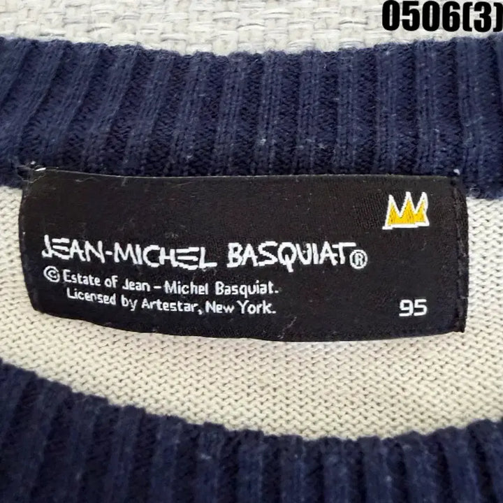 [BUNJANG] Jean-Michel Basquiat Color Block Knit (Size 95) / 95 쟝미쉘 바스키아 배색 니트 0506(3)