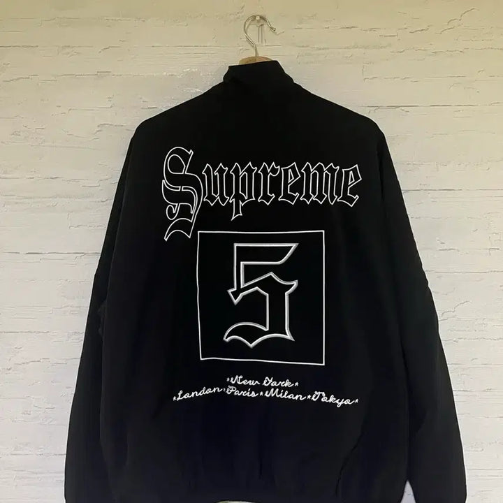 [BUNJANG] Supreme Old English Track Jacket Black L / 슈프림 올드 잉글리시 트랙자켓 블랙 L사이즈