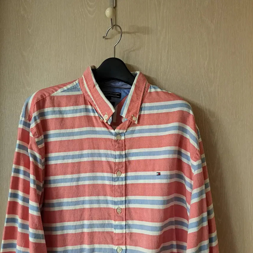 [BUNJANG] Tommy Hilfiger Striped Long Sleeve Shirt XL / 타미힐피거 스트라이프 긴팔 셔츠시ㅣ이즈XL