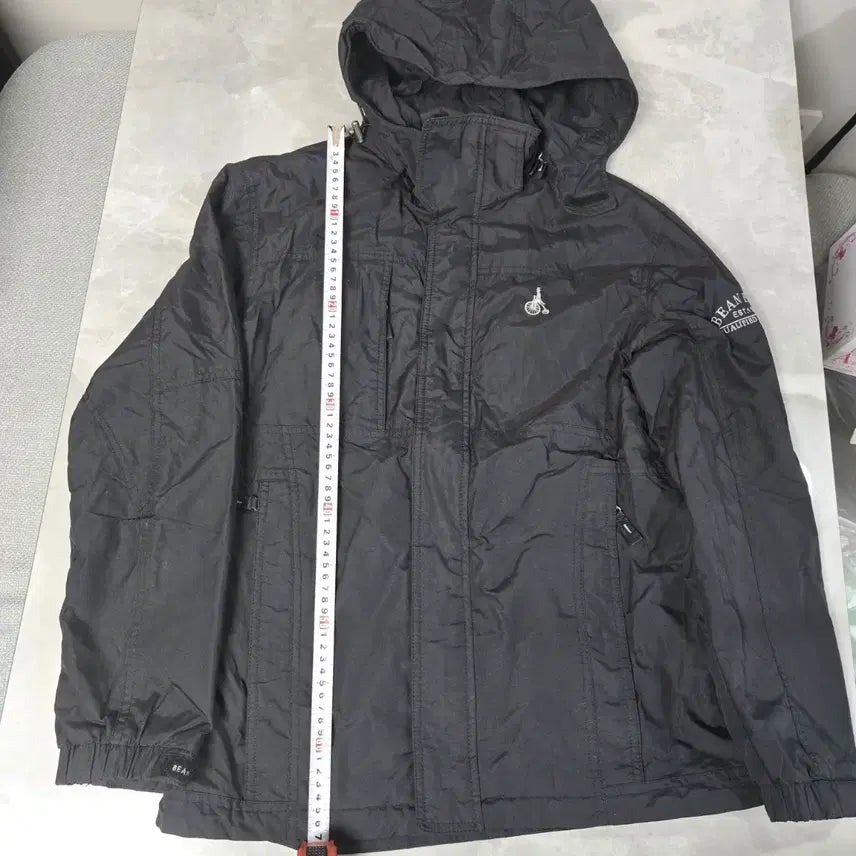 [BUNJANG] Beanpole Black Hooded Windbreaker Jumper / 빈폴 블랙 후드 바람막이 점퍼