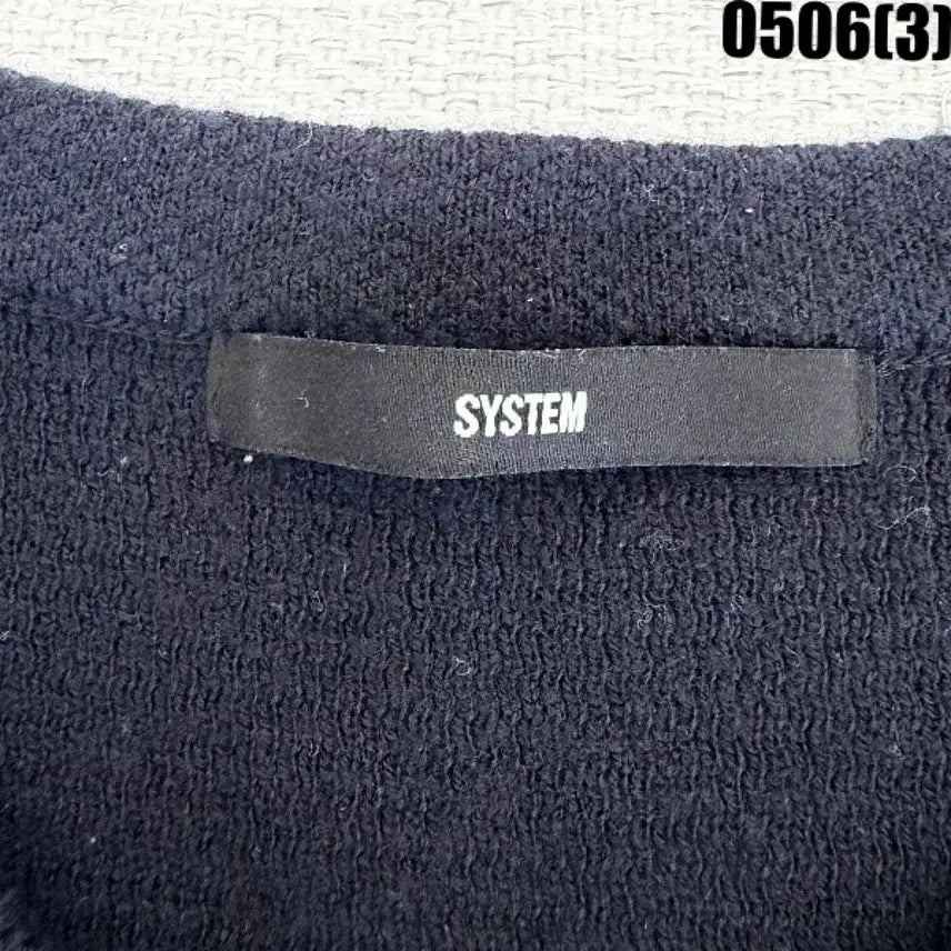 [BUNJANG] SYSTEM Black/Ivory Stripe Knit Top Size 105 / 105 시스템 검정/아이보리 스트라이프 니트 0506(3)