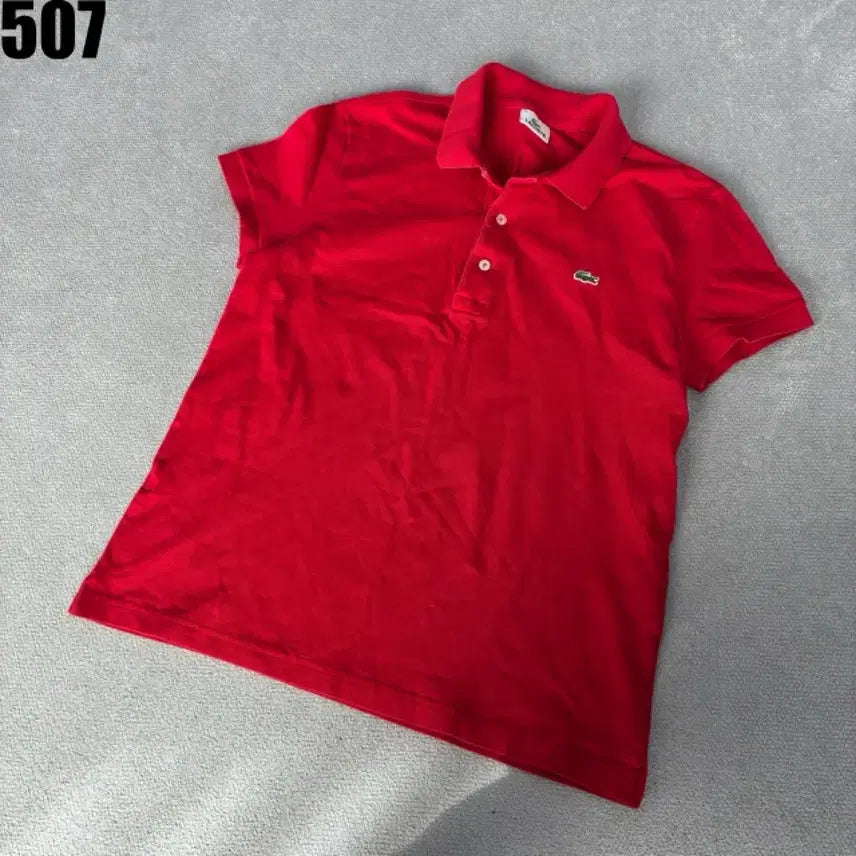 [BUNJANG] Lacoste Red Short Sleeve Pique Polo Shirt / 라코스테 레드 반팔 피케 폴로티셔츠 4