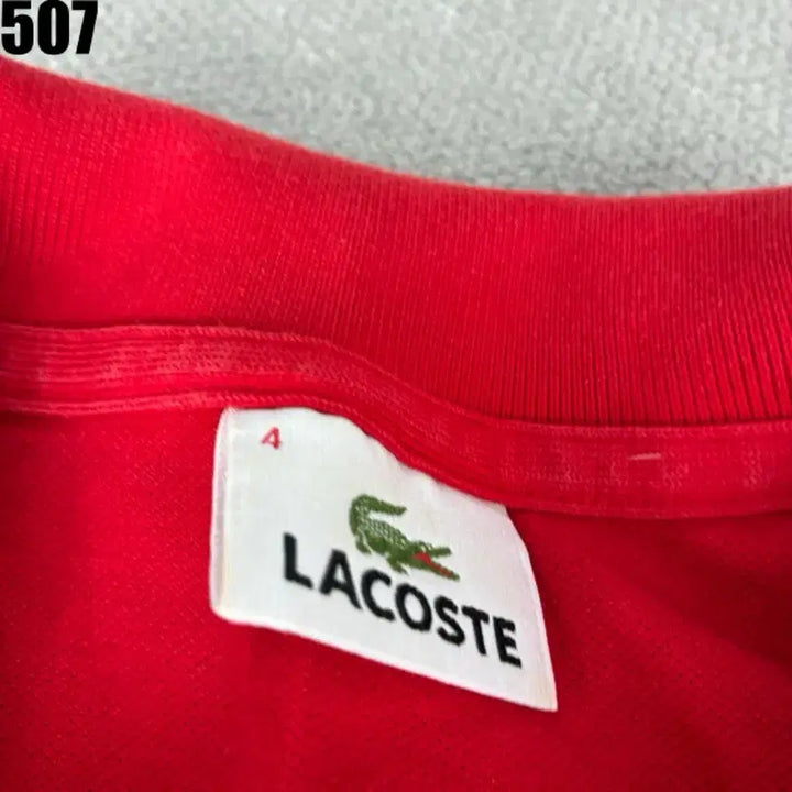 [BUNJANG] Lacoste Red Short Sleeve Pique Polo Shirt / 라코스테 레드 반팔 피케 폴로티셔츠 4